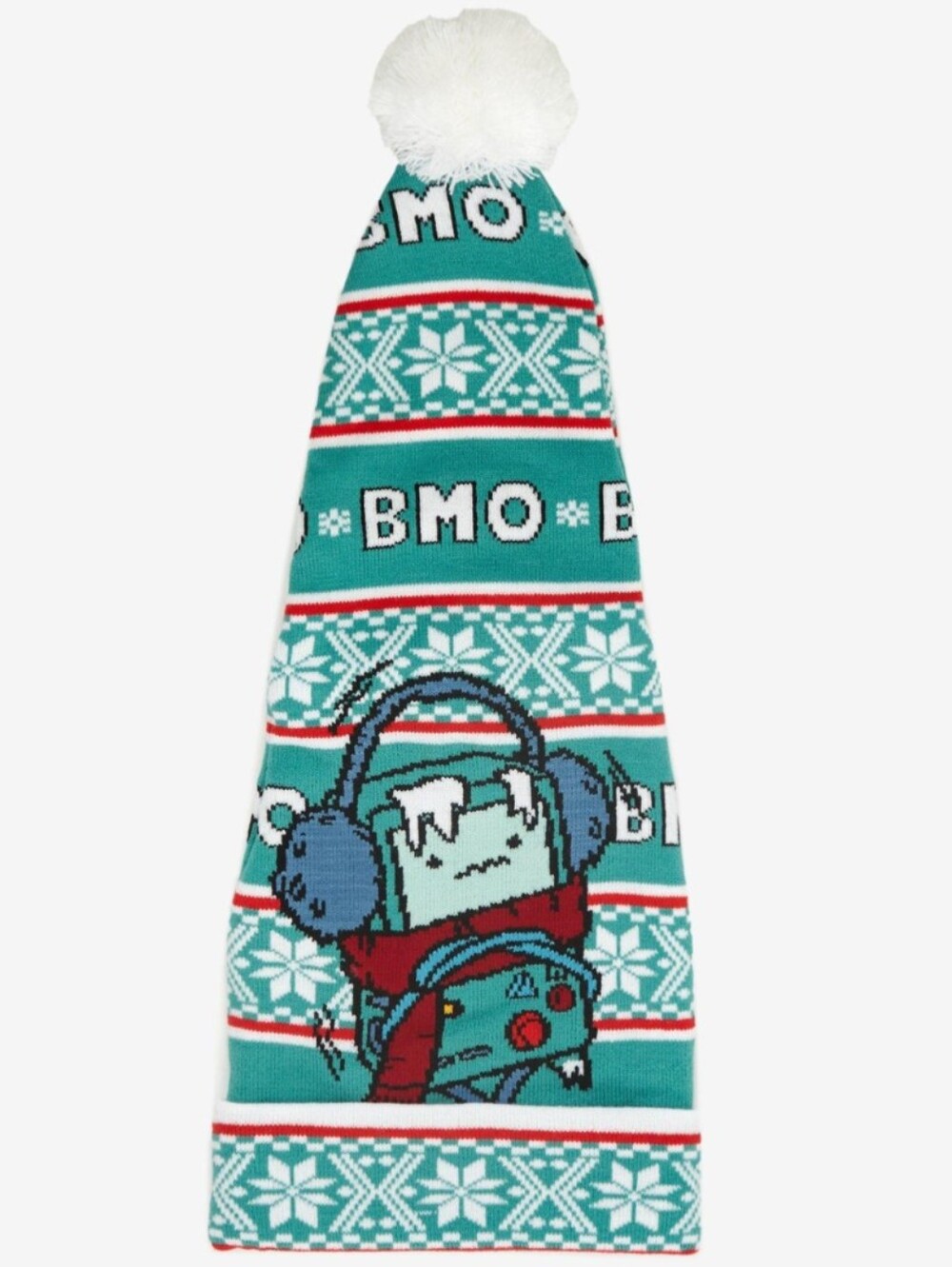 Adventure Time BMO Fair Isle Santa Hat with Pom Pom OSFM New!